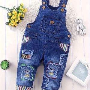 Peuter Baby Jongens Meisjes Schattige Cartoon Grafische Overalls, Kinderen Bib Broeken