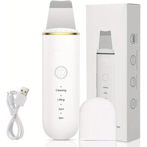 T-Gezichtsreinigingsapparaat - 4-snelheden Elektrische Gezichtsmassager & Beige met Oplaadbare Lithium-Ion, Porie Reiniger voor Gevoelige Huid, Puistjes & Mee-eter Verwijderaar (Huidverzorging)