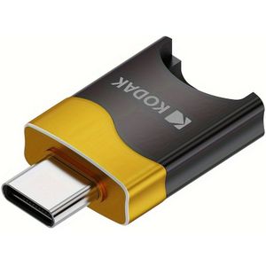 KODAK Type-C 3.0 TF-kaartlezer met LED-werkindicator, ondersteunt TF/Micro SD/Micro / tot 2TB, compatibel met Windows/Mac OS/-systemen en smartphones T330