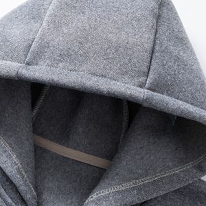 Elson OBM Heren Casual Sportswear Set, Herfst Winter - Gevoerde Warme Capuchonjas en Broek Tweedelige Set