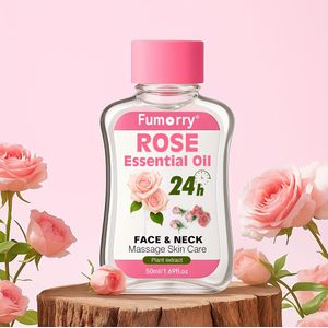 Gezicht & Nek Rozen Essentiële Massageolie, Hydraterend & Verstevigend en Liftend, , Diverse Plantenextracten, Geschikt voor Gezicht, Nek, Lichaamsverzorging - voor Mannen en Vrouwen