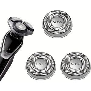 Vervangende hoofden met dubbele mes voor SH50, compatibel met Philips Norelco 5000 elektrische scheermesbladen.