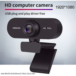 Compact HD 1080P USB Webcam - , Geen Driver Vereist, Handmatige Focus, Draagbaar voor Videobellen, Online Leren, Interviews en Remote Communicatie, Webcam voor Videodisplay