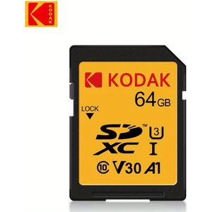 Grotere SD-kaarten beschikbaar in 64GB, 128GB en 256GB U3 met snelheden van /S, geschikt voor camera's, auto- en SLR-camera's.