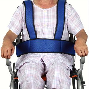 1 stuk verstelbare rolstoel veiligheidsgordel, anti-val zitgordel voor ouderenzorg, ademende antislip rolstoelriem met dubbele rugband