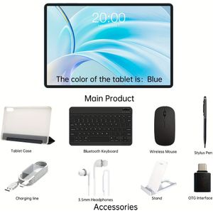 Teclast P50 2025 Tablet T606 -Core / 8GB RAM / 128GB ROM / 11 inch 1280×800 IPS / WIFI / 4G LTE / Type-C Opladen / 8MP+5MP Camera / 15 met Toetsenbord & Draadloze Muis Accessoires Bundel