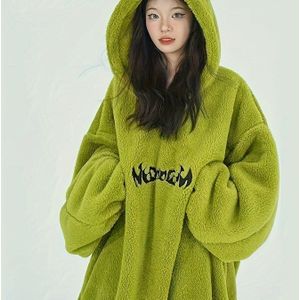 Gezellige Fleece Badjas met Capuchon voor Vrouwen - Zacht, Dikke Lange Badjas met Zakken, Machinewasbaar - Perfect voor Herfst/Winter