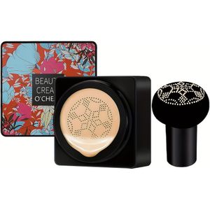 Mushroom BB Cream - Volledige , Langdurige Hydraterende Concealer voor Alle Huidtypes, Natuurlijke Nude Afwerking met Bloemenverpakking, Langdurige Foundation | Verpakking | Levendig Ontwerp
