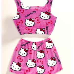 Sanrio HELLO KITTY Flanellen Vest en Shorts Set
