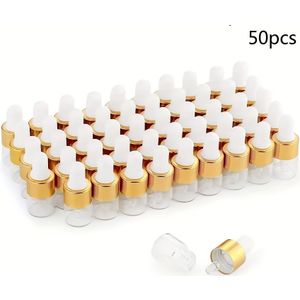 15/50 Stuks Kleine Proefdruiperfles, Mini Transparante Druiperfles, Essentiële Olie Cosmetische Parfum Reisvloeistof Dispense