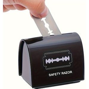 Veiligheidsscheermes Scherven Afvalgeval, Hypoallergene Metalen Scherven Opslagbank, Baard en Snor Tool & Accessoire, Geen Stroomvoorziening Nodig