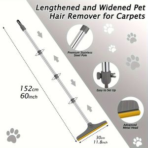 Pet Hair Remover Rake - Metal Duster Brush With Head For Carpet, Sofa, And Bed - Ideal For Removing Hair, Pet Hair Removal | | Durable Construction, Pet Grooming Tools
