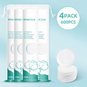 150 stuks/240 stuks/300 stuks/600 stuks Zachte & Ademende Ronde Make-up Verwijderingsdoekjes, Dubbelzijdige Textuur voor Dagelijkse Gezichtsreiniging en Reizen