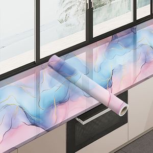 1pc Elegant Pink And Blue Self-adhesive Wallpaper, 100x40cm Removable Vinyl, Countertops, Tables, Cabinets, And Walls, Wallpaper For Walls