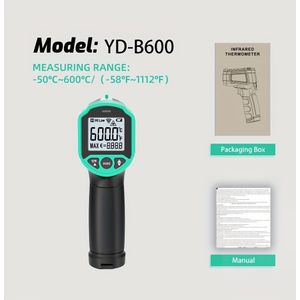 Yimidea Handheld Digitale Infraroodthermometer Contactloze Laser Temperatuur Meter Pistool Temperatuurtester Meetinstrumenten Pyrometer, Meerpunts Infrarood Temperatuurpistool