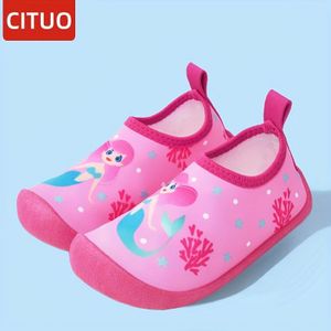 Cituo 'Sneldrogende Strandwaterschoenen met Zeemeermin & Zeester Ontwerp - Antislip TPR , Ademend Slip-On Aquatisch Schoeisel voor Zwembad, Meer en Zandstrand (Unisex)