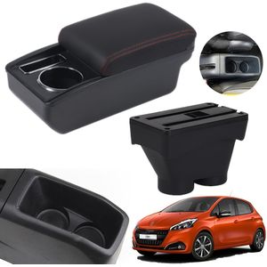 voor Geschikt Armsteunbox - Strak Zwart, Duurzaam ABS, Uitschuifbare Opbergruimte, Dubbele Bekerhouders & Smartphone Slot, Eenvoudige Installatie Zonder Boren, Verhoogt het voor Interieur