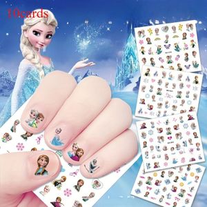 10 Stuks Waterdichte Nagelstickers, Sneeuwwitje Serie, Frozen Serie Nagelstickers, Beloningstellers