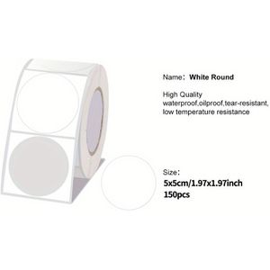 Marklife ronde thermische sticker, ronde kerstcadeau label printpapier, zwarte lettertype printer sticker, geschikt voor P50/D100, oliebestendig en scheurbestendig