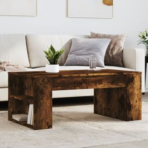 Spacious Smoked Oak Coffee Table - 40"x22"x16.5" Wood With , Sturdy Metal Frame, Easy - Modern Living Room Decor, Coffee Table For Living Room