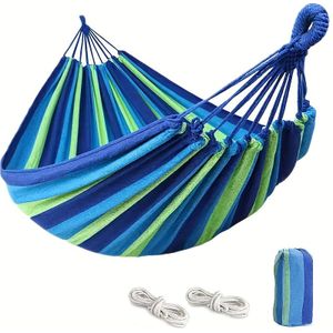 Blue Striped Outdoor - Woven Fabric, Camping & Family Fun