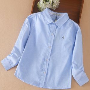Jongens Lange Mouw Shirt, College Stijl Casual Top, Pasvorm Kinderen Lente/Herfst Blouse voor Jonge en Jongens, Stijlvolle Witte Shirts