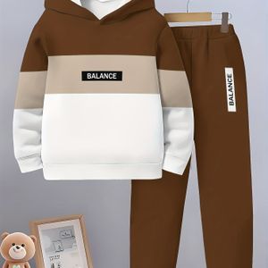 Jongensmode 3D-geprinte casual pullover sweatshirt voor lente en herfst, set, voor buiten