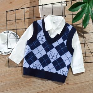 Jongensvest voor lente en herfst met fluweel, er zijn geen overhemden zoals deze. Er is maar één overhemd gemaakt voor een bijpassend effect