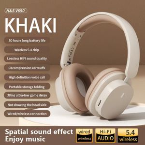 Draadloze Hoofdtelefoon Draadloos 5.4/5.3/5.2/5.1/4.2/4.1/4.0/3.6, Laagverlies Geluid, Opvouwbare Over-Ear Headset met -C, Compatibel voor PC/Mac/// Gaming, Muziek, Films & Streaming