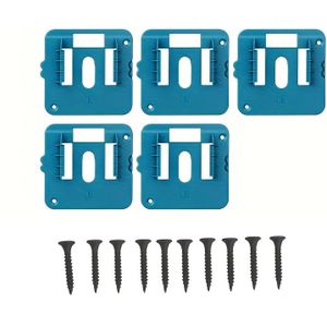 1/5pcs Wall Mounted 18v Battery Holder Set, Plastic Holder, Compatible With Bl1860, Bl1815, Bl1830b, Bl1840b Batteries, For Work Trucks, Shelves & Toolboxes