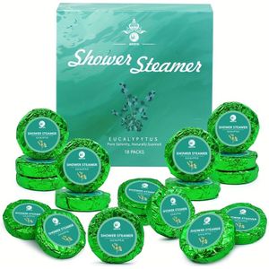 18st Eucalyptus Douchesteamers - Geurige Badballen, Ideaal voor Huid, Perfect Ontspanningscadeau voor Vrouwen & Mannen, Moederdag & Verjaardag Spa-ervaring