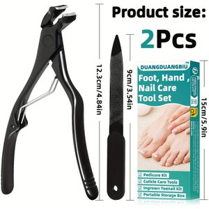 Heavy-Duty Teennagelknipper voor Ouderen met Nagelvijl - Brede Opening, Ergonomisch Ontwerp met Lange Handgreep voor Dikke & Nagels, Veilige & Nauwkeurige Knipbeurt