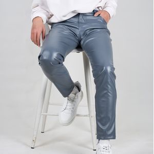 Herren PU- mit , Casual Atmungsaktive Slim-Fit Hose für Frühlingsaktivitäten im Freien Geschenk