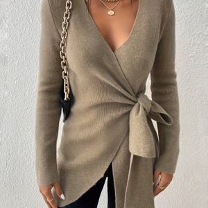 Dames Franse Stijl V-hals Blouse met Strik - Elegante Lente/Herfst Smock Jurk, Geschikt voor Speciale Gelegenheden, Kleur (Handwas/Droogreinigen) - Franse Speciale Lijn Collectie