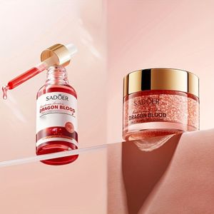 Sadoer Drakenbloed Huidverzorgingsserie Hydraterende Primer Crème en Serum Set, Natuurlijke Extracten, Zachte Verzorging, Geschikt voor Alle Lichtbeige Tinten