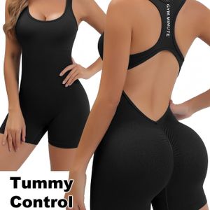Dames Hoge-Rekbare Naadloze Bruine Jumpsuit Bodysuit - Zacht, Ademend, 4-Weg Stretch voor Yoga, Tennis & Fitness - Sneldrogend, Niet Doorzichtige Stof, Machinewasbaar