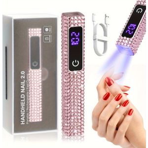 Portable Sneldrogende Nagel Droger met Rhinestone Mini LED Lamp voor Thuisgebruik - Professionele Nageldroger Zaklamp Pen