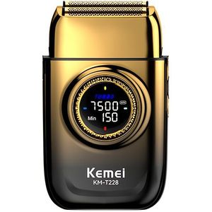 Kemei T288 Elektrisch Scheerapparaat met LCD Display, USB Oplaadbaar, 3 Snelheden, 2-Mes Systeem, 7500 RPM, 150W Vermogen, 46-60 Minuten Batterijduur