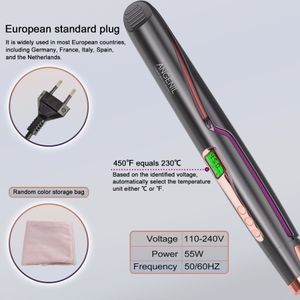 [eu]ANGENIL Twist Haarstijltang, Krultang en Stijltang 2in 1 - Stijltang en Krultang Combo voor Krullen, Golven en Stijlen van Vrouwenhaar - 1 Inch Dual Voltage