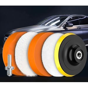 4-Inch Auto-waxen & Polijsten Kit - Sponge Rubber Disc Voor Hoekmolen, Volledig Ronde Polijstset Voor Autoonderhoud Auto Detaling Tire Brushes