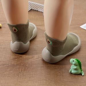 Leuke Geborduurde Fruit-slip-on-sokschoenen Voor Babymeisjes, Comfortabele Ademende Antislip-wandelschoenen Voor Binnen, Buiten, Lente En Herfst