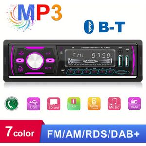 PODOFO 1DIN Autoradio Stereo Afstandsbediening Digitale B-T Audio Muziek Stereo 12V Autoradio Mp3 Speler FM/ AM/ RDS/ DAB+ USB/ SD/ AUX-IN, Black Friday Cadeaus, Auto