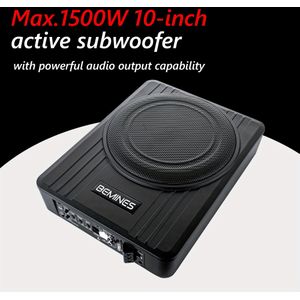 105C 1500w 10" Auto Onderzit Subwoofer Systeem, Ultradunne Behuizing Power Audio Processor, Auto Onderzit Subwoofer Systeem