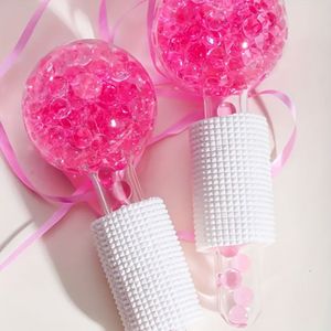 IJsbalset: 2 IJsballen, Gezichtsmassager, Gezichtstools, Verkoelende Ballen voor het Gezicht en Nek, Dagelijkse Schoonheid, Lichtbeige Verzorging, Koelballen voor Ontsteking van en Nek