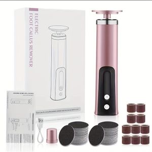 Nieuwe Draagbare Elektrische Voettrimmer - USB Oplaadbare Voetvijl Gereedschap, Verstelbare Snelheid Draagbare Trimmer met 2 Schuurkoppen en 10 Schuurpapier Pads