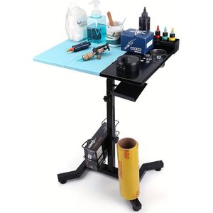JC TATTOO Verstelbare Tattoo - Draagbaar met Benodigdheden Houder en Gereedschapsplank, Niet-aangedreven Professionele Tattoo Artiest Apparatuur