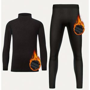 HOPLYNN 'Thermisch Compressie Ondergoed Set - Hoge Hals Fluweel, Warme Panty's voor Skiën & Outdoor | Wasmachinebestendig Compressiekleding & (Regular Fit)