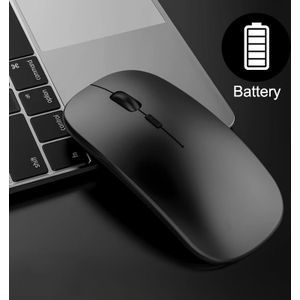 Dradige Muis (Bt5.2/ 3.0 en USB 2.4G) Draadloze Ergonomische Muis met USB Ontvanger, Compatibel met /Air/Mac/iPad/Laptop/Tablet/Pc/Desktop - Zwart