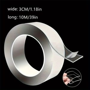 1 Roll 5*100cm Widened And Thickened Double-sided Adhesive, Nano Double-sided Adhesive, Strong Adhesive Tape, Transparent Tape, Home Office Washable Adhesive, Nano Traceless Sticker