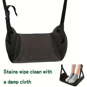 Vliegtuig Voetsteun met Ondersteuning, Makkelijk Schoon te Maken, Verstelbaar voor Voetsitpen en Draagbaar Comfortabel Voetkussen voor Lange Vliegten en Auto-Gebruik